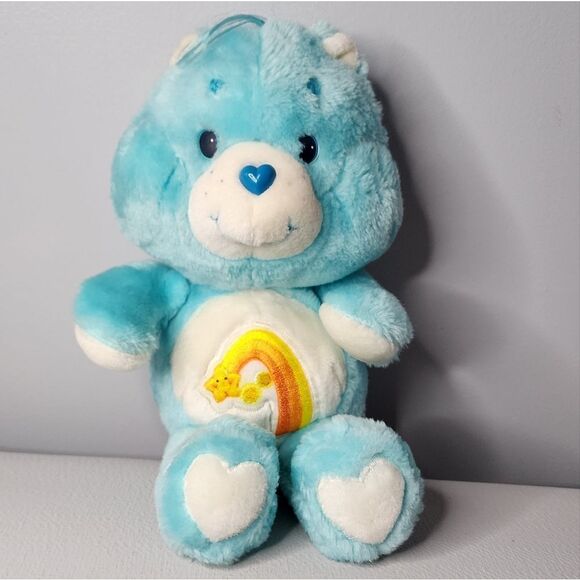 Care Bear Wish Bear 1983 Plush 13" Kenner Rainbow Shooting Star Vintage Stuffed